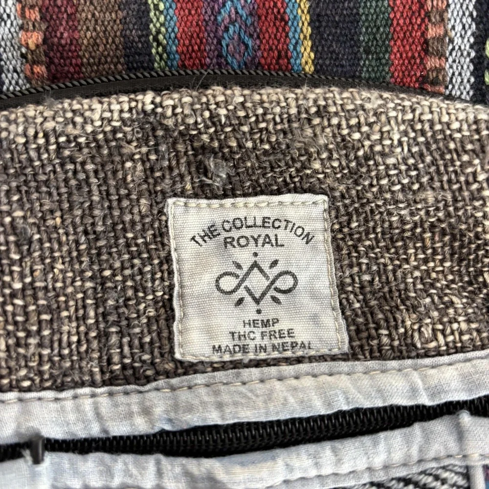 The Collection Royal Backpack Unisex Large Multicolor Hemp Striped Boho Nepal